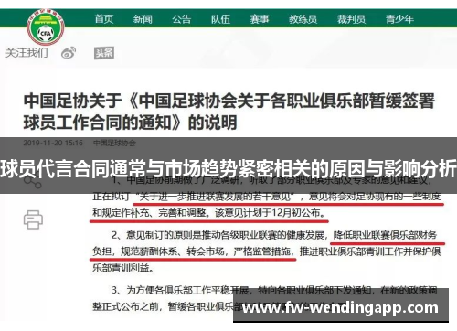 球员代言合同通常与市场趋势紧密相关的原因与影响分析 球员代言合同通常与市场趋势紧密相关的原因与影响分析